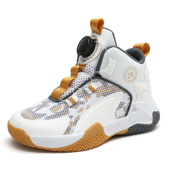 Unisex atmungsaktive Basket-Performance-Sneaker mit Drehverschluss, verstärkter Ferse und griffiger Profillaufsohle EB