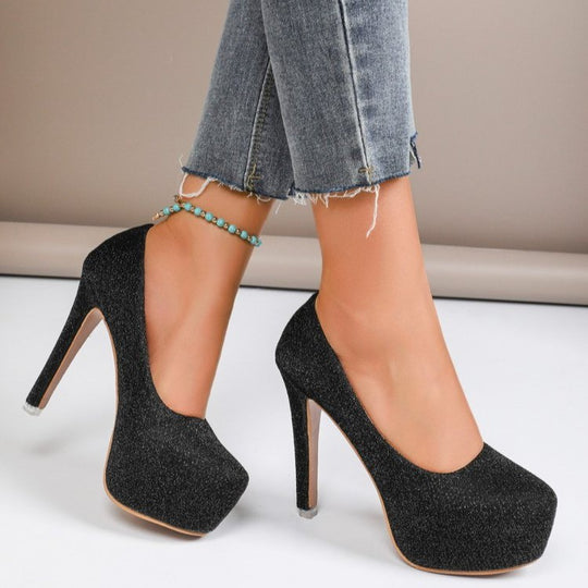 Damen Glitzernde High Heels EB