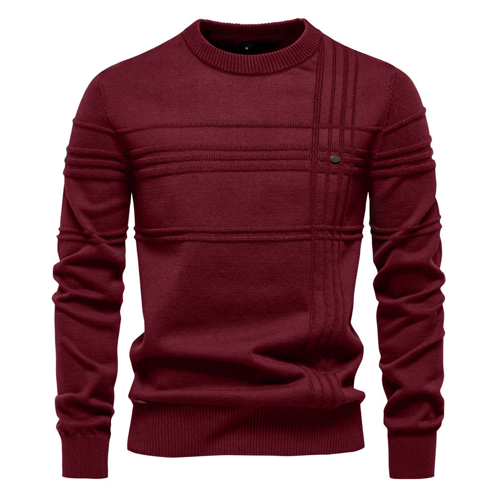 Herren Strickpullover mit modernem Strukturdesign und Komfortpassform EB