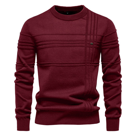 Herren Strickpullover mit modernem Strukturdesign und Komfortpassform EB