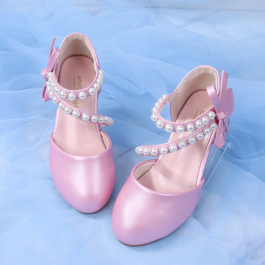 Damen elegante Ballerinas mit Perlenverzierung EB