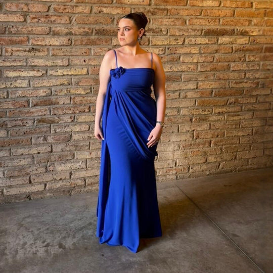 Damen trägerloses Abendkleid mit eleganter Drapierung EB