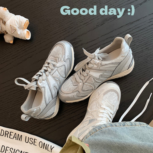 Damen Sportliche Sneakers mit atmungsaktivem Mesh-Obermaterial und schockabsorbierender Sohle EB