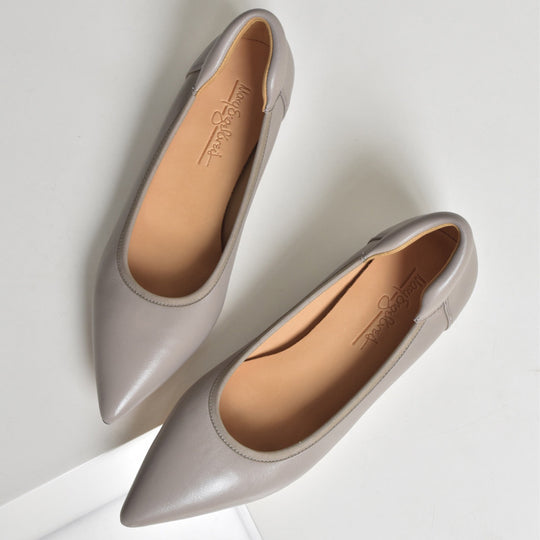 Damen elegante spitz zulaufende Ballerinas mit weichem Fußbett EB