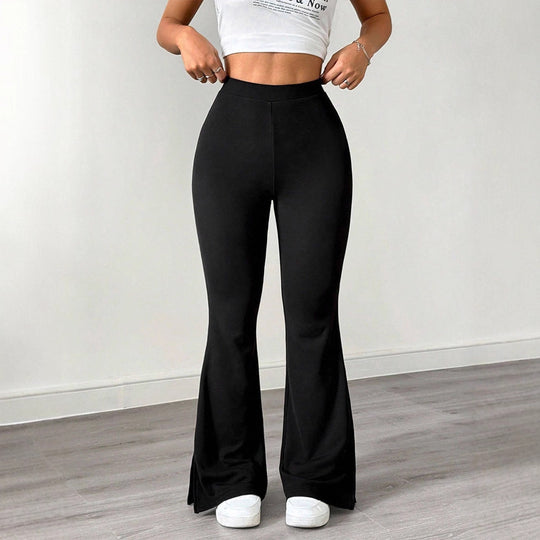 Damen elegante Flared-Hose aus flexibler Mikrofaser EB