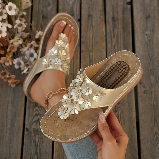 Damen Blumige Wellness-Sandalen EB
