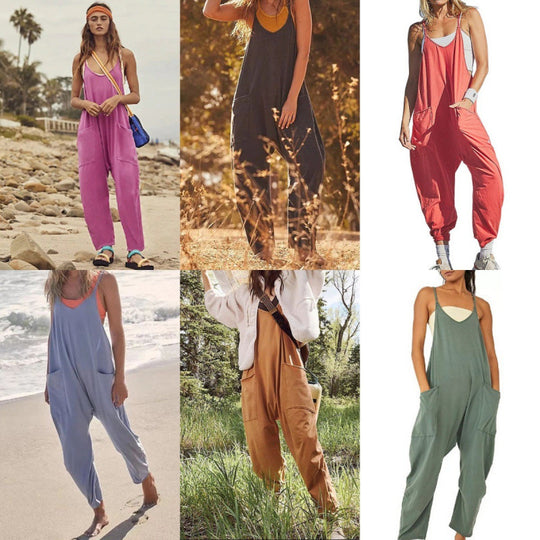 Damen Overall mit lässigem Schnitt und praktischen Taschen EB
