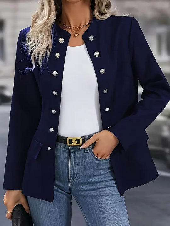 Damen Blazer mit stylishen Druckknöpfen und eleganter Passform EB
