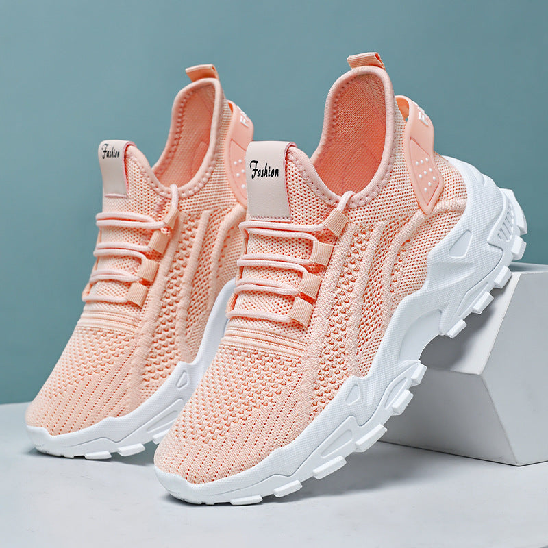 Damen Sportliche Lauf-Sneaker mit atmungsaktivem Strickoberteil EB