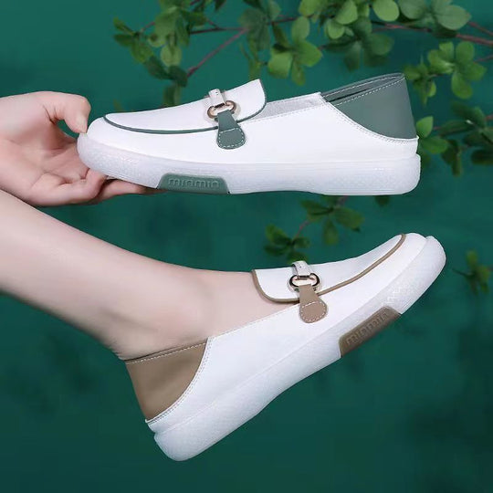 Damen Slip-On Sneakers mit elegantem Metallverschluss und komfortablem Fußbett EB