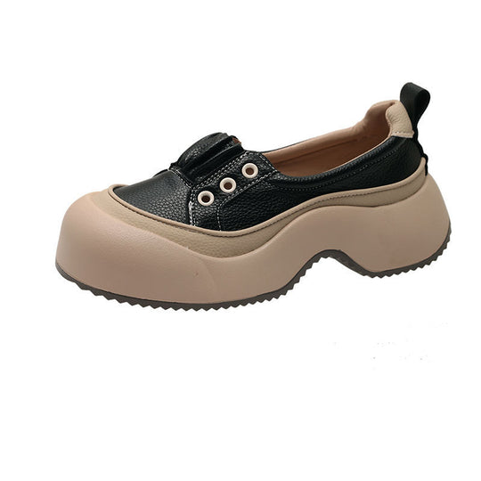 Damen Plateau Slipper mit elastischem Einstieg und modischem Design EB