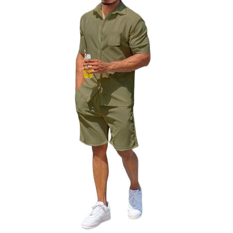Herren lässiger Kurzoverall mit praktischen Taschen EB