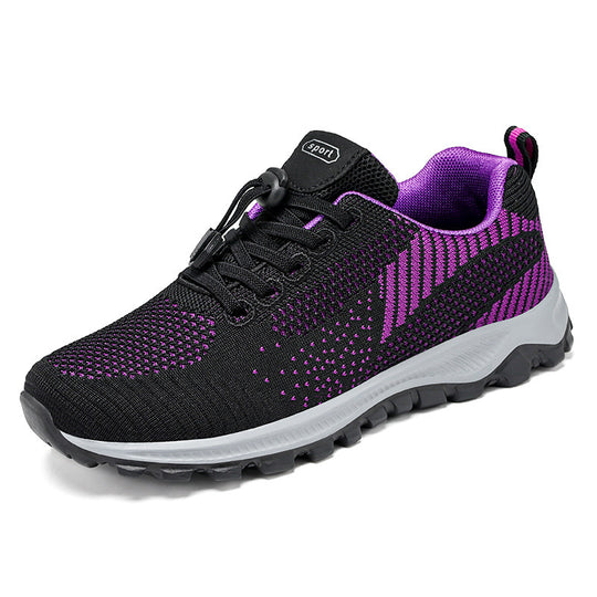 Damen Sportliche Laufschuhe mit atmungsaktivem Strickdesign und flexibler Sohle EB