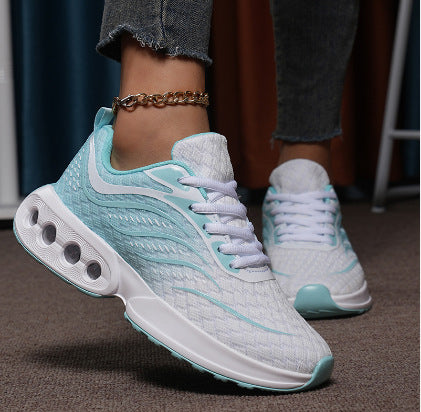 Damen nan sportive Strick-Laufschuhe mit belüfteter Luftkammersohle und ergonomischer Abrollsohle EB