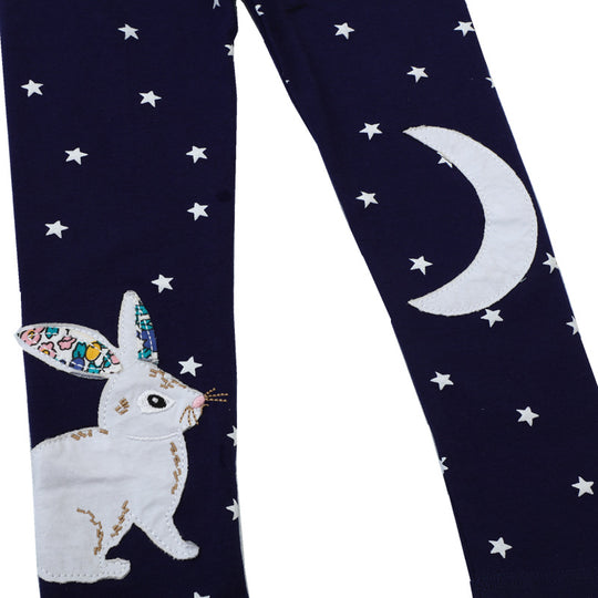 Mädchen Leggings mit verspieltem Hasen- und Sternenmotiv EB