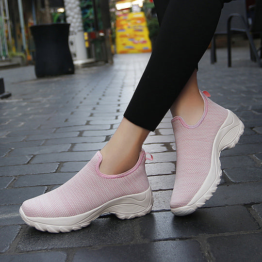 Damen Komfortable und atmungsaktive Freizeitschuhe mit flexiblem Slip-On Design EB