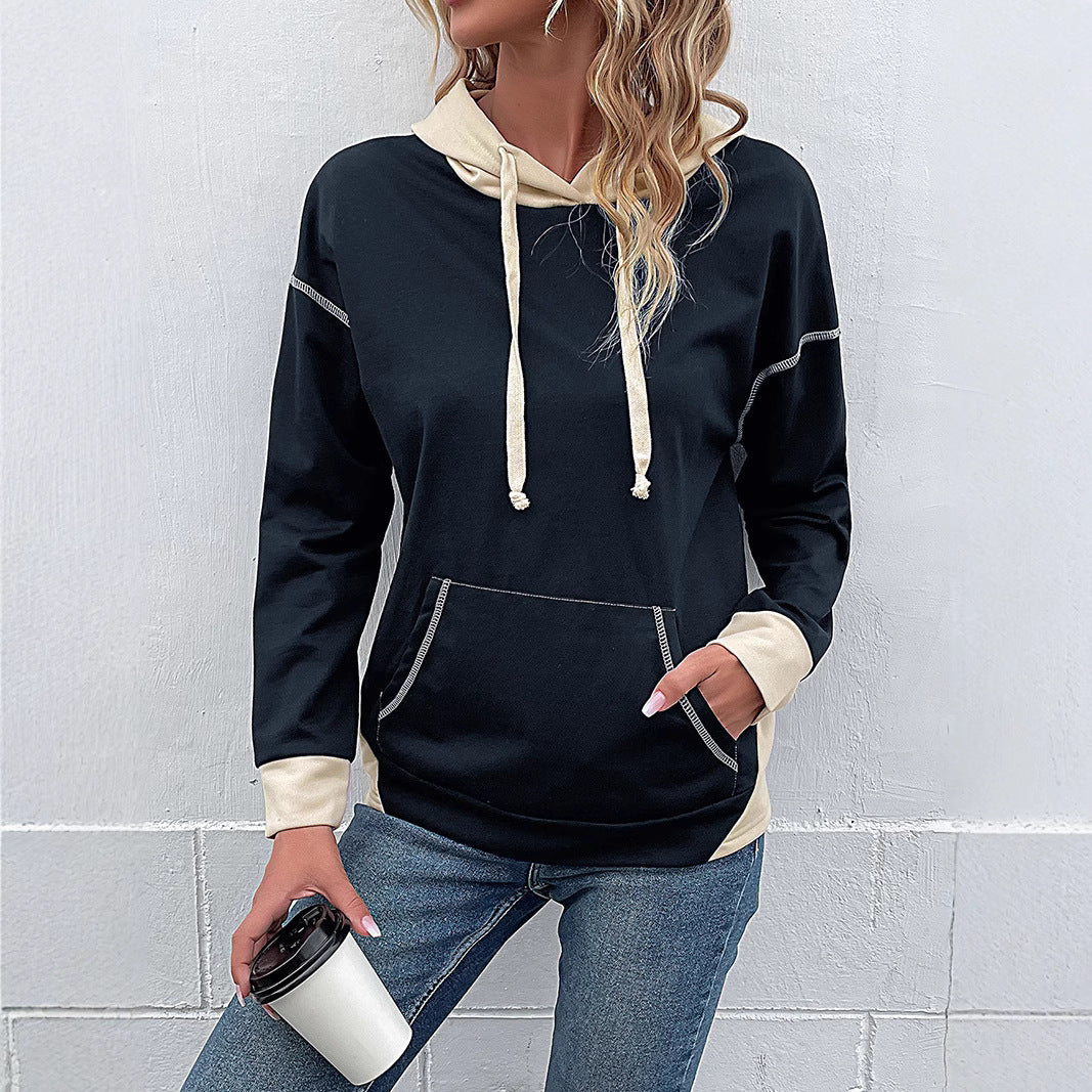 Damen Hoodie mit Kapuze und praktischen Taschen EB