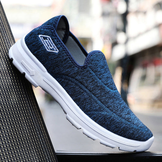 Damen nan leichter Slip-On Strick-Sneaker mit elastischem Einstieg, dämpfender Komfortzwischensohle und rutschfester Profilsohle EB