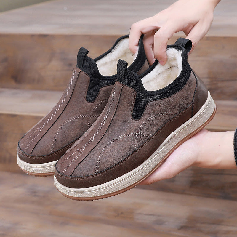 Damen Bequeme und stylische Warmfutter Slip-On Schuhe EB