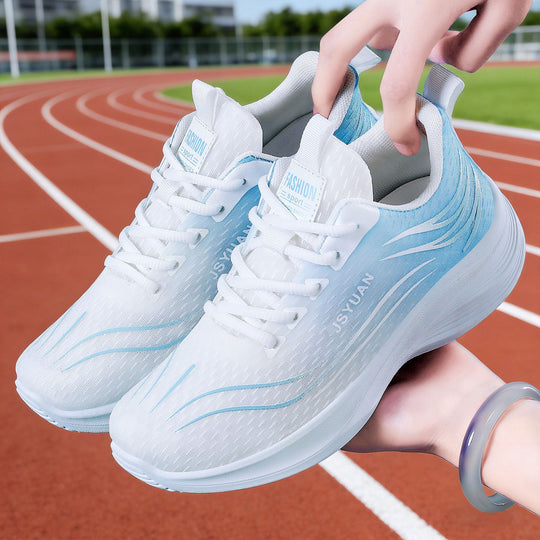 Damen Sportliche Laufschuhe mit atmungsaktivem Strickdesign und gepolsterter Dämpfung EB