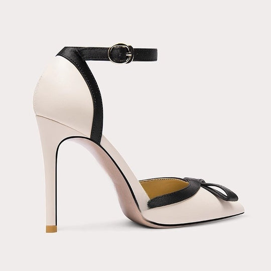 Damen elegante Slingback-Pumps mit zierlichem Schleifendetail EB