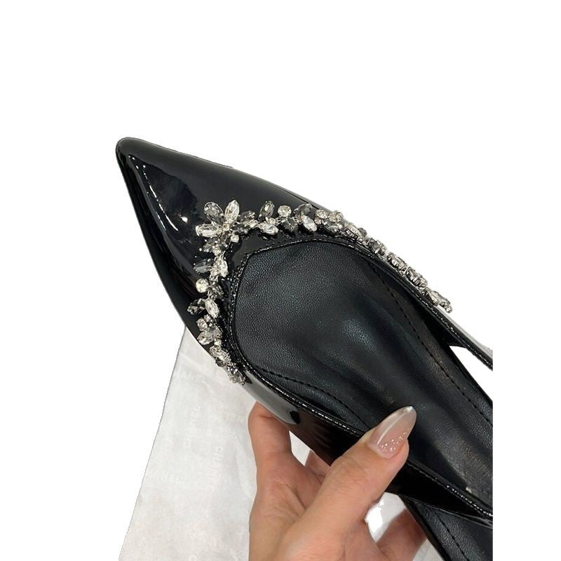 Damen Slingback Pumps mit funkelnder Strassverzierung EB