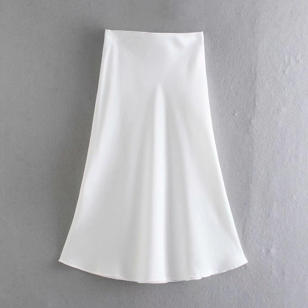 Damen Maxi-Rock aus fließendem Stoff mit elegantem Fall EB
