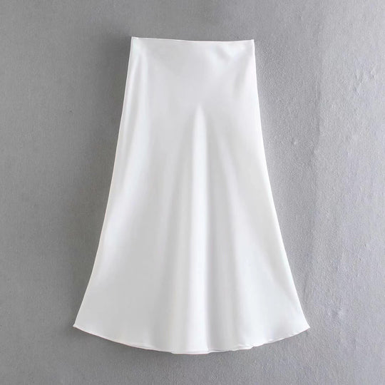Damen Maxi-Rock aus fließendem Stoff mit elegantem Fall EB