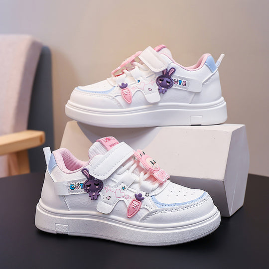 Damen Sneakers mit süßen Motiven und Klettverschluss EB