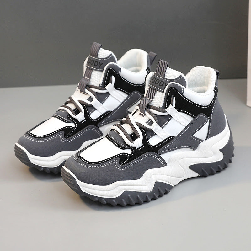Damen Sportliche Chunky Sneakers mit dämpfender Sohle und atmungsaktivem Obermaterial EB