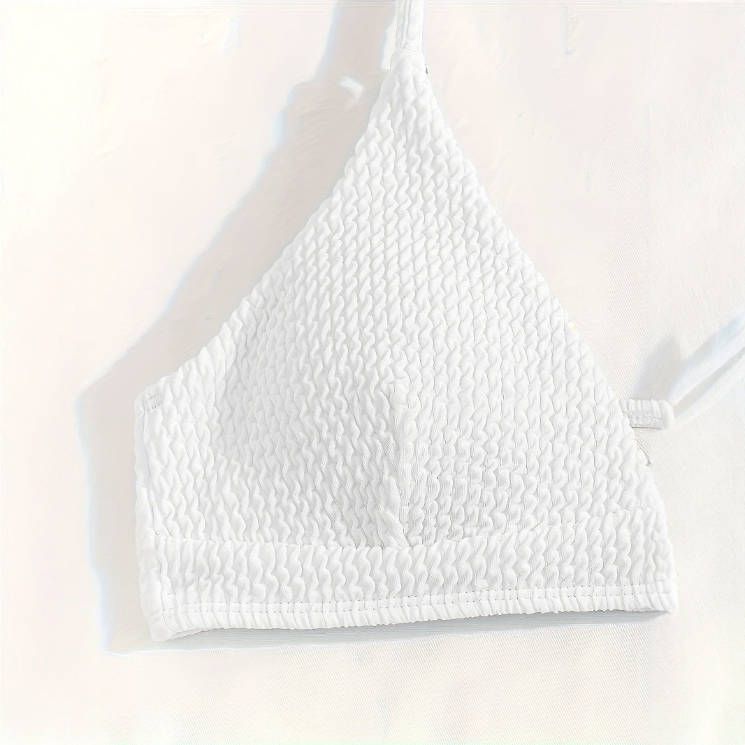 Damen Triangle-Bikini mit Struktur und schmalen Trägern EB