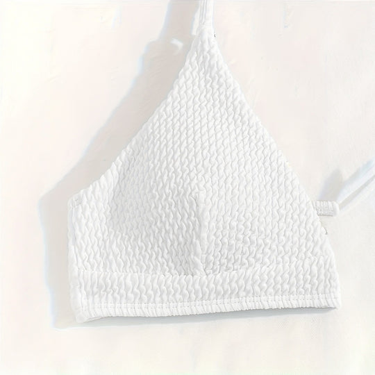 Damen Triangle-Bikini mit Struktur und schmalen Trägern EB