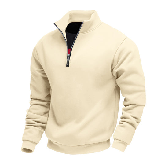 Herren Sweatpullover mit halbem Reißverschluss und atmungsaktiver Struktur EB
