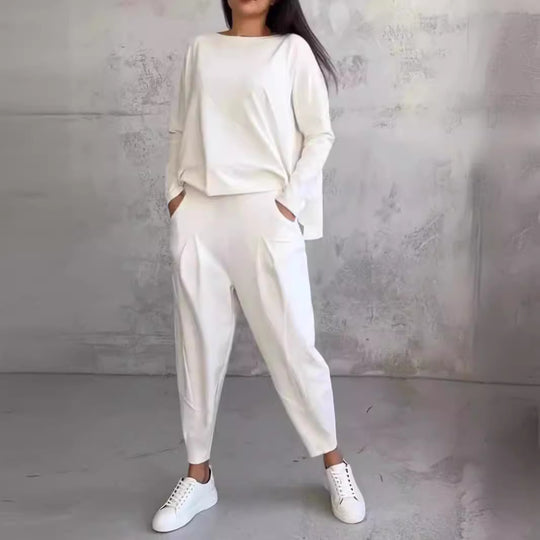 Damen lässiger Zweiteiliger Sweatanzug EB