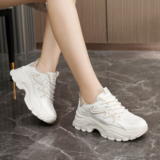 Damen Chunky Sneakers mit atmungsaktiver Mesh-Oberfläche und komfortabler Dämpfung EB