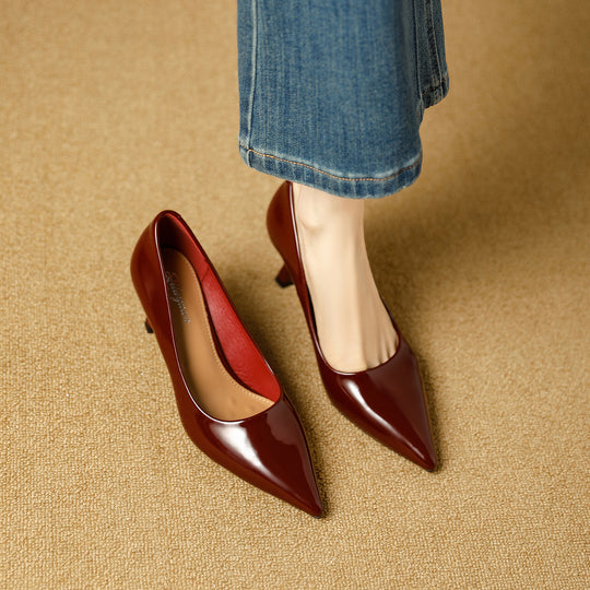 Damen elegante spitze Pumps mit komfortablem Absatz EB
