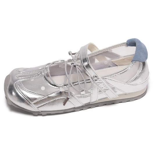 Damen elegante Ballerinas mit Punkten EB