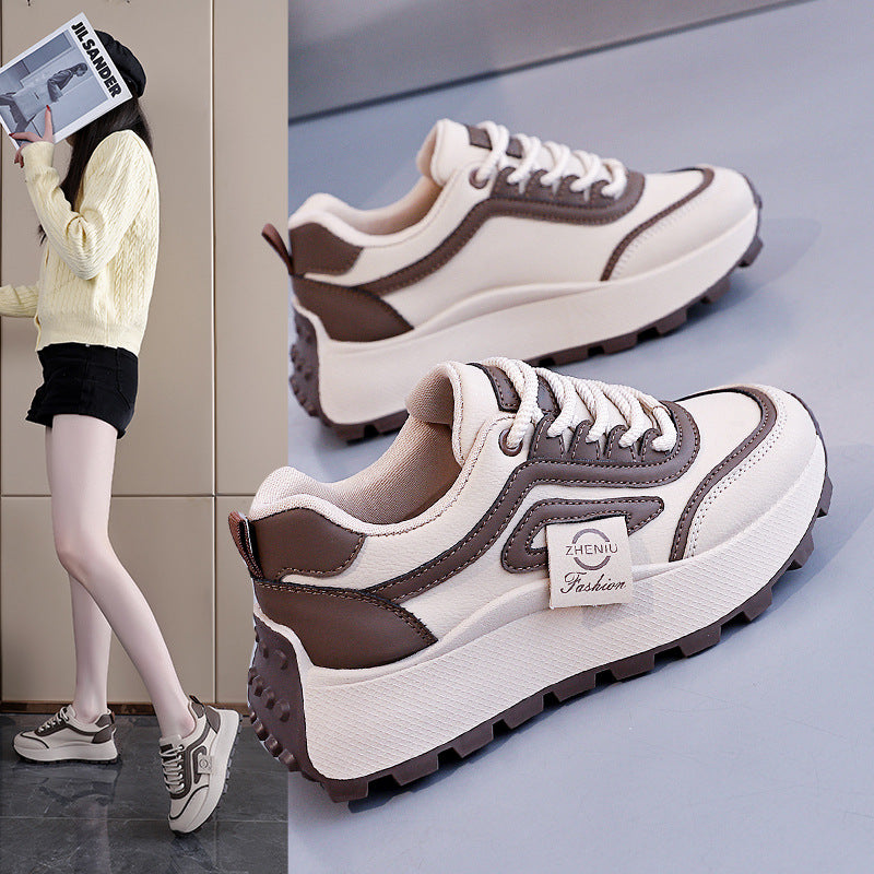 Damen Sportliche Sneakers mit rutschfester Profilsohle und atmungsaktivem Obermaterial EB