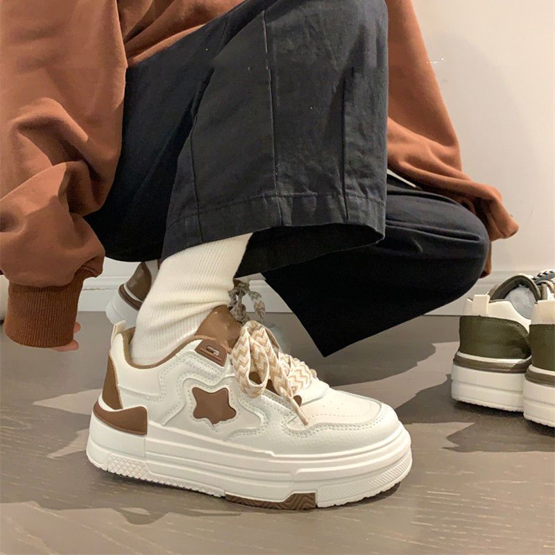 Damen sportive Sneakers mit rutschfester Sohle und auffälligem Schnürdesign EB