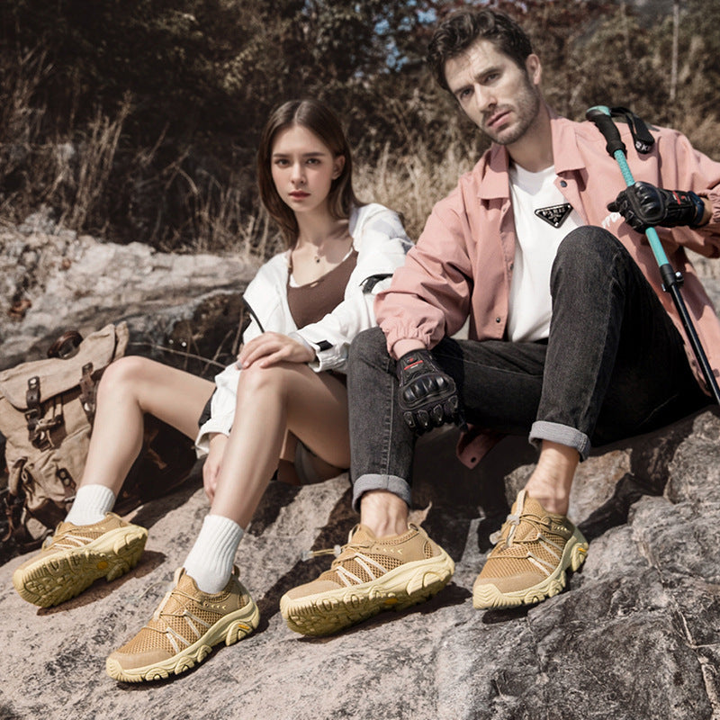Herren atmungsaktive Trekking‑Trail‑Sneaker mit Quick‑Lace und griffiger Offroad‑Sohle EB
