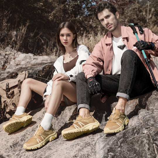 Herren atmungsaktive Trekking‑Trail‑Sneaker mit Quick‑Lace und griffiger Offroad‑Sohle EB