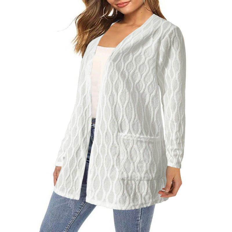Damen Strickjacke im angesagten Kabelstrick-Design EB