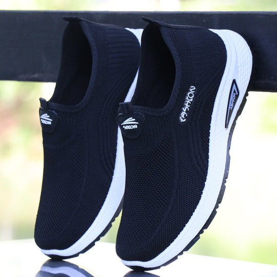 Damen Slip-On Sneakers mit atmungsaktiver Struktur und bequemem Fußbett EB