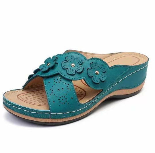 Damen Sandalen mit floralen Akzenten EB