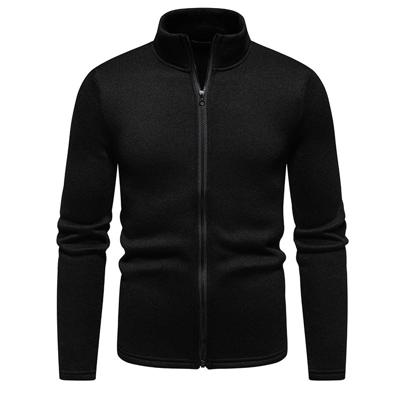 Herren Fleecejacke mit hochschließendem Kragen und durchgehendem Reißverschluss EB