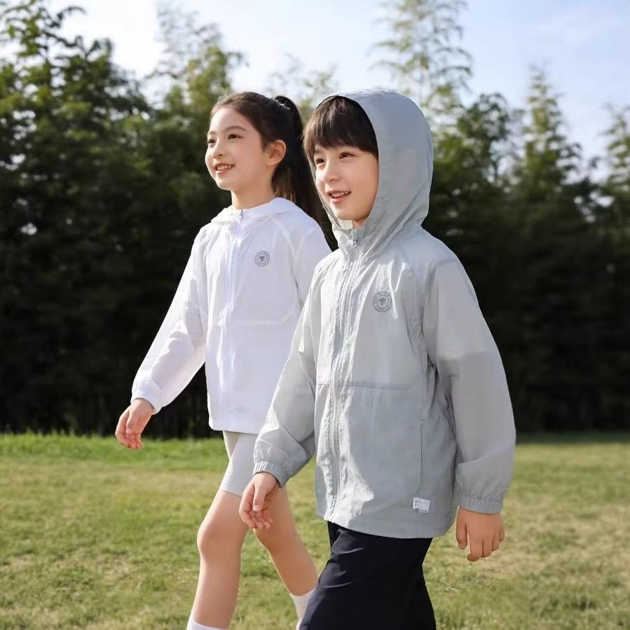 Unisex nan ultraleichte Kapuzen-Sommerjacke mit durchgehendem Reißverschluss und elastischen Bündchen  EB