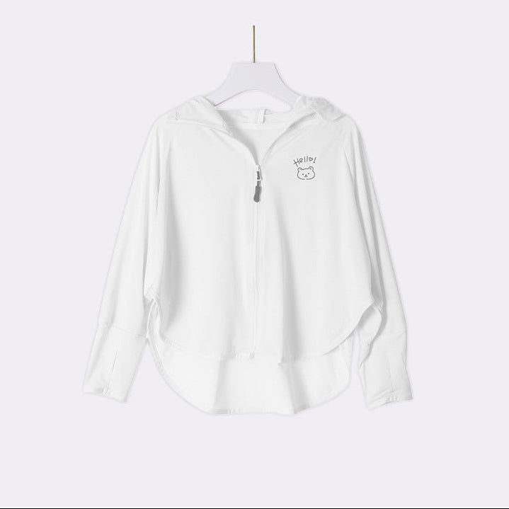 Mädchen funktionale UV-Schutzjacke mit Kapuze EB