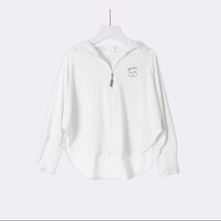 Mädchen leichte Sonnenjacke mit Kapuze EB
