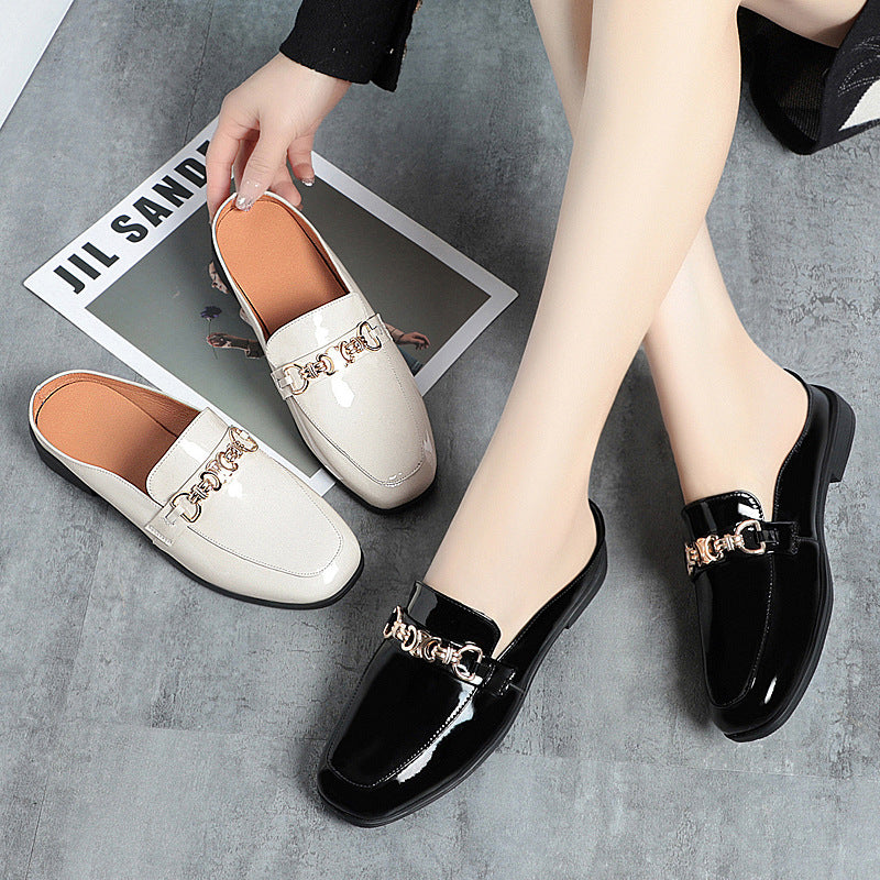 Damen Elegante Mules mit modischem Kettendetail EB