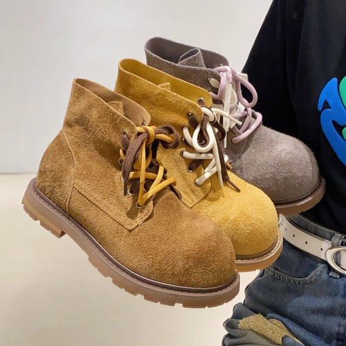 Damen bequeme und stilvolle Chelsea Boots mit trendy Schnürung EB